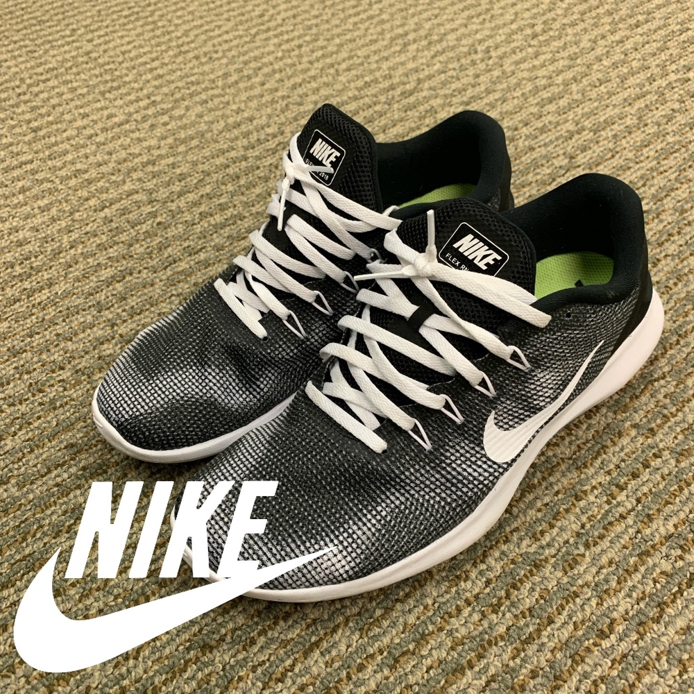 Nike FLEX RN 2018 10.5 Black/White